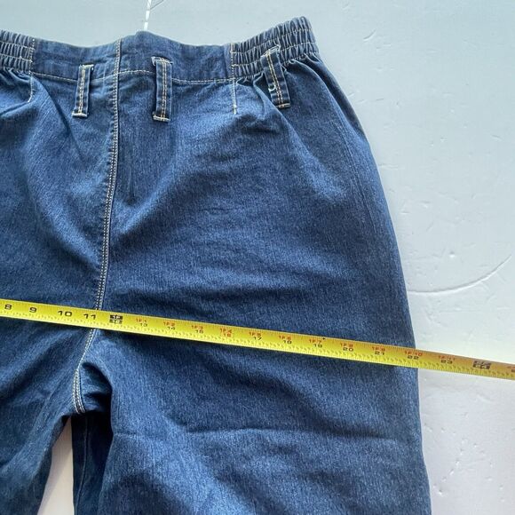 WHITE STAG Roll Tab Denim Bermuda To Cuffed Shorts Embroidered Pocket Women’s 10 - Picture 8 of 11